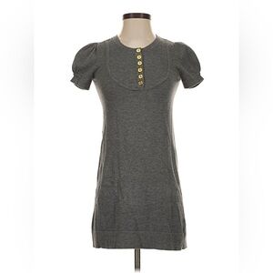 Juicy Couture Gray Mini Dress with Gold Accents